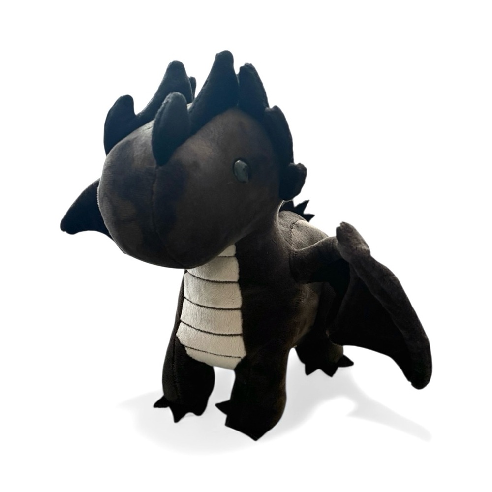 Bellzi Black Dragon Plush - Draggi the Fire Dragon Plush Toy Ultra RARE Toy - Picture 9 of 14